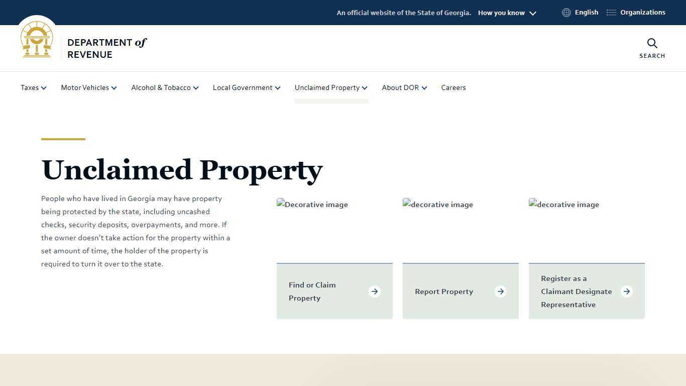 Georgia Unclaimed Property | Department of Revenue